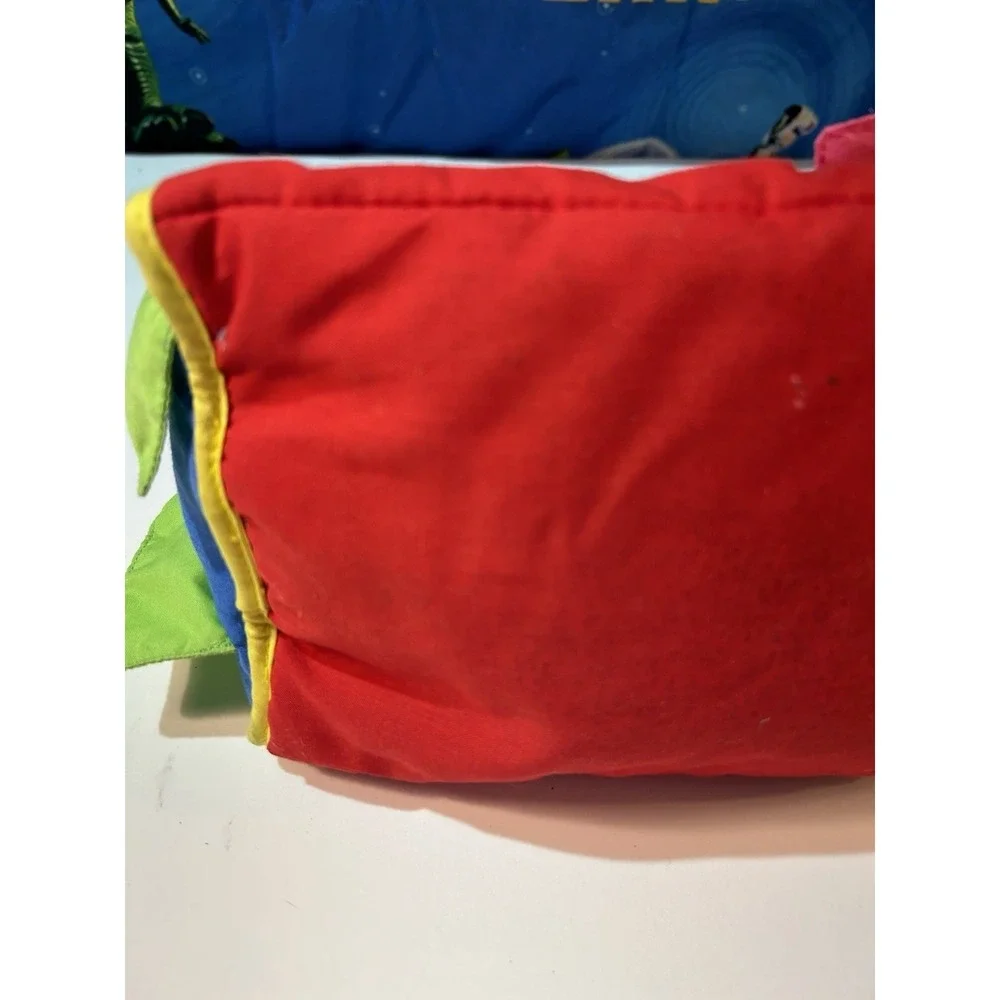 Vintage IKEA Soft Toy Barn Carrying Bag with Plush Animals Cow Pig Set Retired